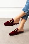 Mersel Bordo Gold Kare Aksesuarlı Elegant Ev Terliği